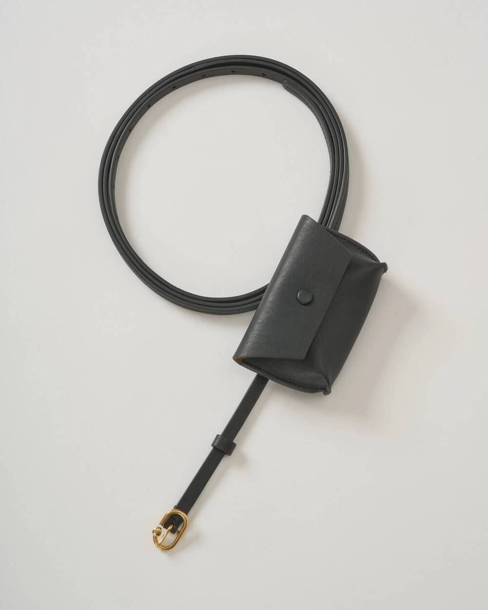 NEW RACHEL COMEY women's double wrap hamcon belt with pouch in black
